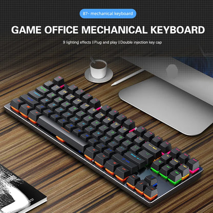 AyeBeau — Teclado Mecânico Gamer RGB 87 Teclas
