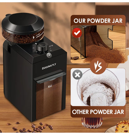 Moedor de Cafe Eletrico de Moendas KIRAINAFLY com 28 Regulagens