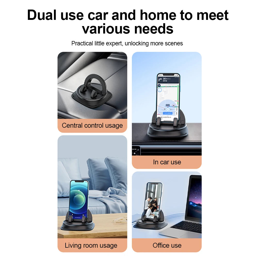 Suporte de Celular Automotivo KEBETEME para Painel com Rotação 360° Antiderrapante
