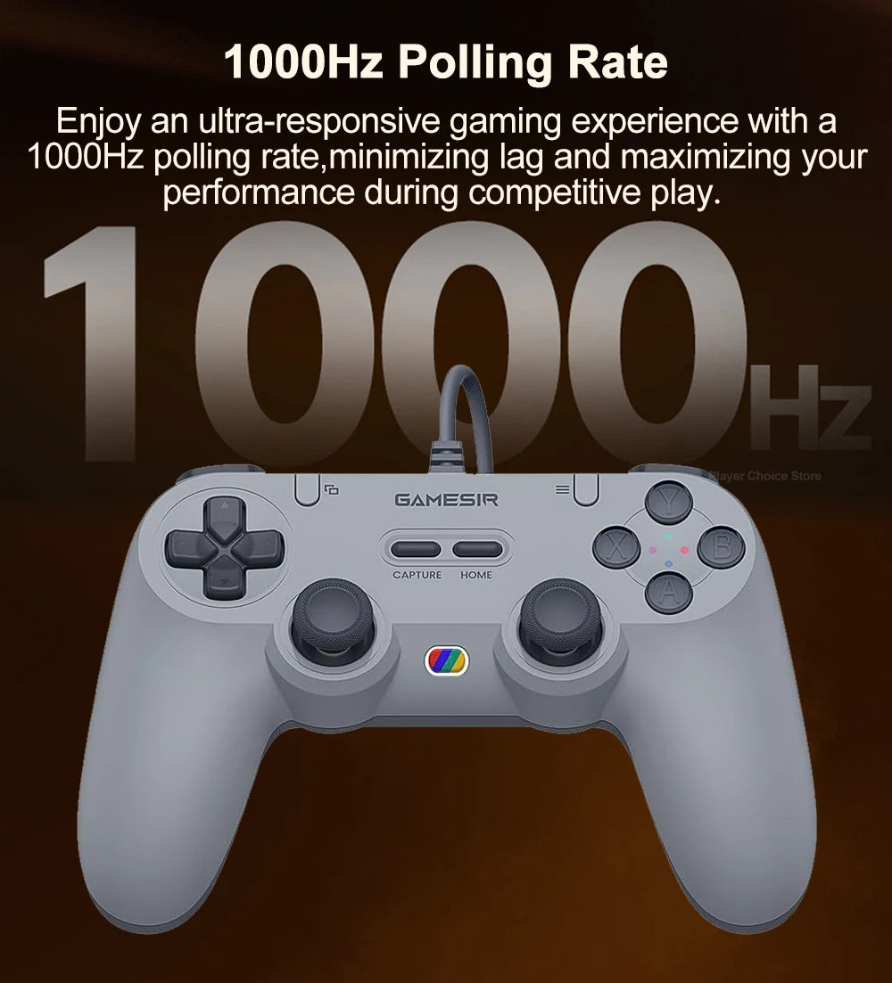 Controle Gamer GameSir Tegenaria Lite com Hall Effect, 1000Hz e 2 Botões Traseiros