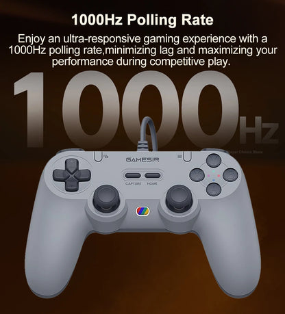 Controle Gamer GameSir Tegenaria Lite com Hall Effect, 1000Hz e 2 Botões Traseiros