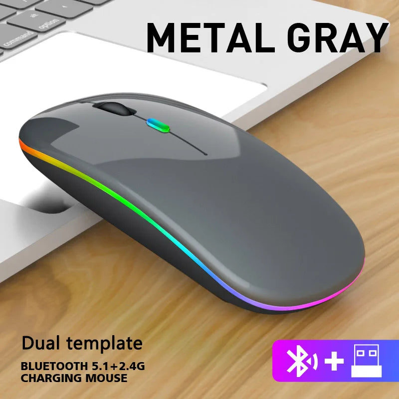 Mouse Sem Fio 2.4G / Bluetooth 5.1 — 1600 DPI