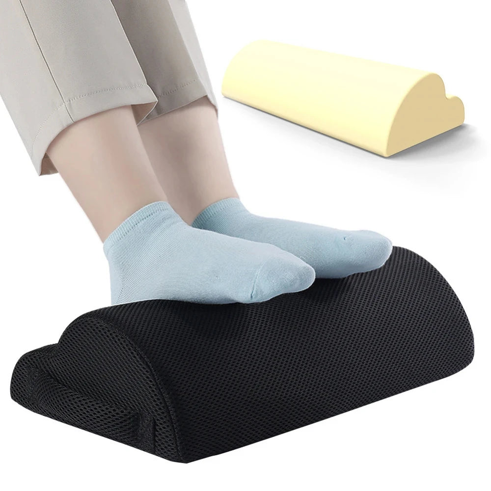 1 unidade de apoio para os pés em espuma viscoelástica para escritório e para elevar as pernas sob a mesa, ideal para jogos e escritório em casa.