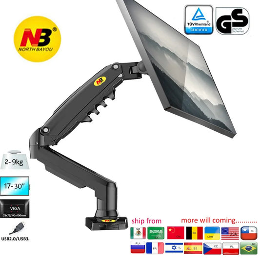 Suporte Articulado para Monitor com Pistão a Gás NB F80 (17" a 30")