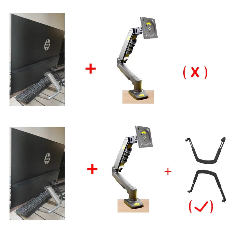 Suporte Articulado para Monitor com Pistão a Gás NB F80 (17" a 30")