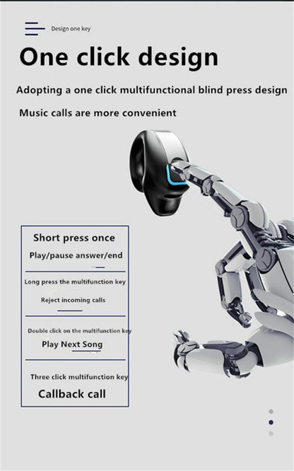 Fone Bluetooth Open-Ear Clip — TWS com Microfone