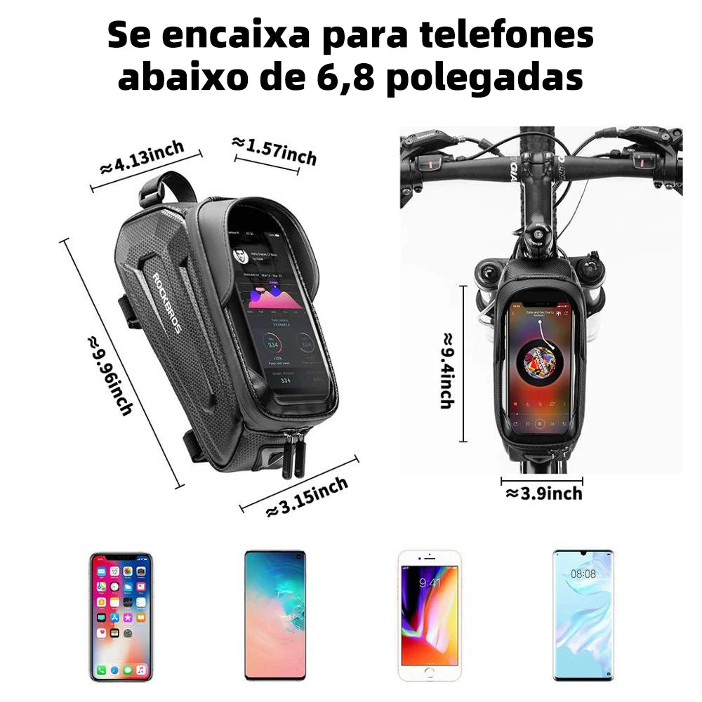 Bolsa de Quadro para Bicicleta ROCKBROS Impermeável com Suporte de Celular