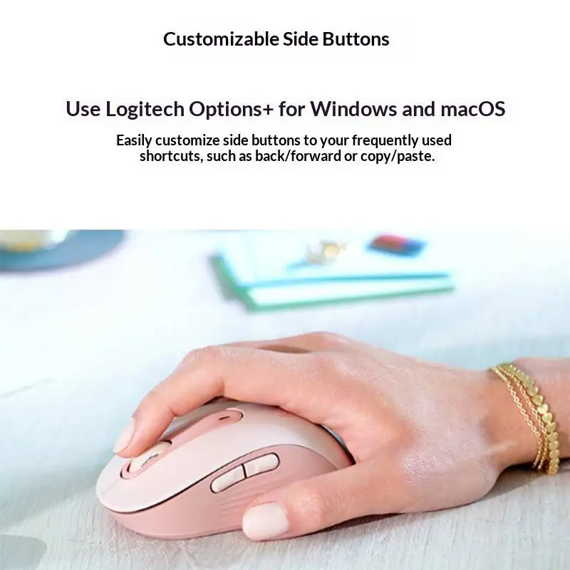 Logitech M650 — Mouse Ergonômico Sem Fio