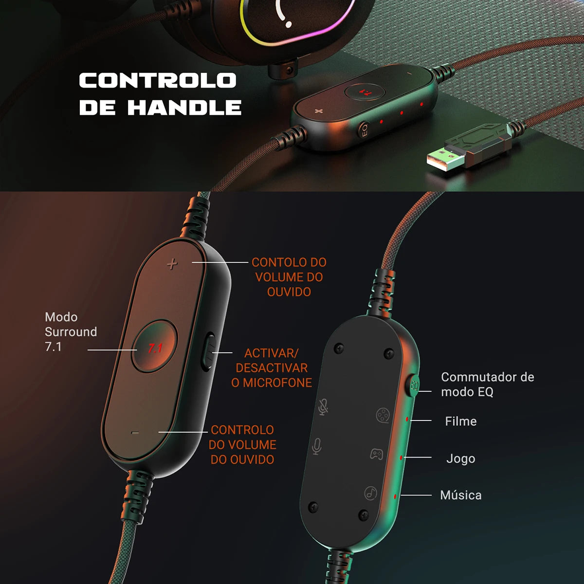 FIFINE H6 — Headset Gamer USB com RGB