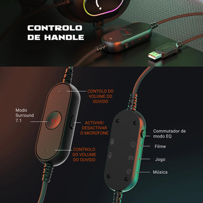 FIFINE H6 — Headset Gamer USB com RGB