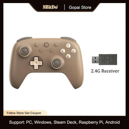 Controle Gamer 8BitDo Ultimate 2C Sem Fio 2.4G com Hall Effect para PC