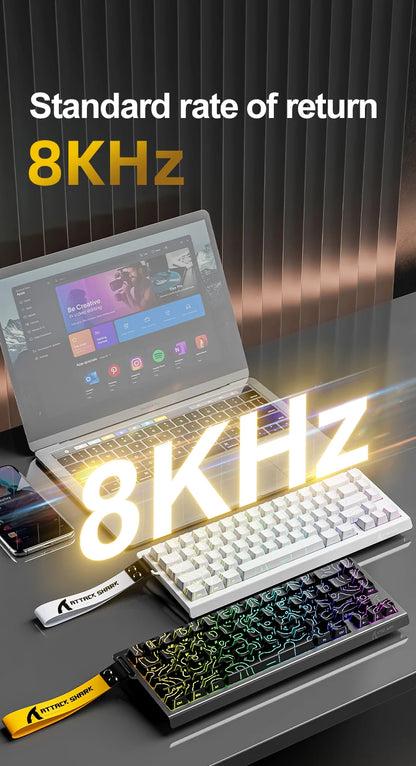 Attack Shark X68HE — Teclado Gamer Magnético 8000Hz