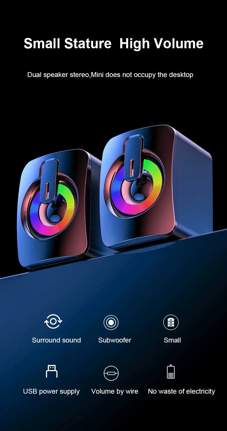 Caixa de Som USB 2.0 com LED — NOCCLILI