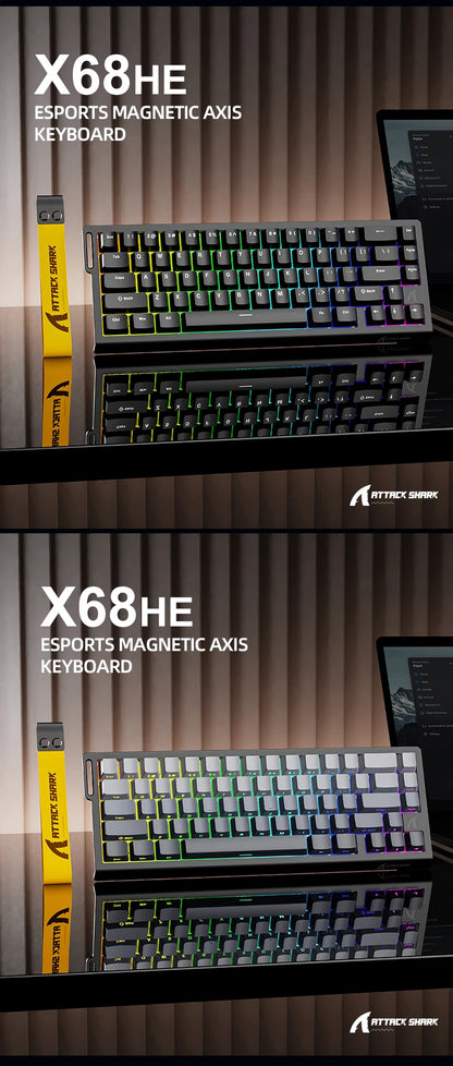 Attack Shark X68HE — Teclado Gamer Magnético 8000Hz