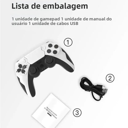 GAMINJA P48 — Controle Gamer Sem Fio para PS4, PS3 e PC