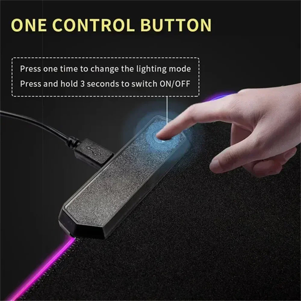 Riccu — Desk Mat RGB Gamer XXL 900 × 400 mm