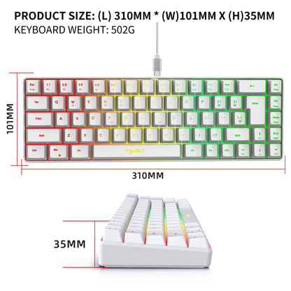 HXSJ V200 + T90 — Combo Teclado 68 Teclas e Mouse Gamer