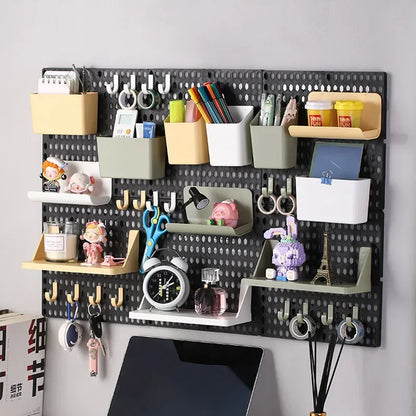 Kit Pegboard Organizador de Parede Modulável – Painel de Ferramentas e Utensílios para Cozinha, Banheiro e Oficina