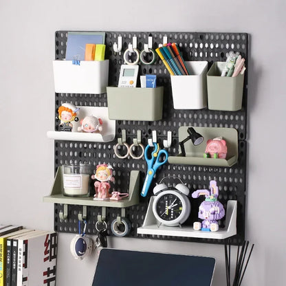 Kit Pegboard Organizador de Parede Modulável – Painel de Ferramentas e Utensílios para Cozinha, Banheiro e Oficina