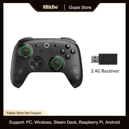 Controle Gamer 8BitDo Ultimate 2C Sem Fio 2.4G com Hall Effect para PC