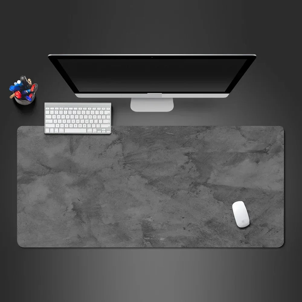 Mouse Pad Desk Mat Minimalista Cinza XXL – Superfície Control e Costura Reforçada