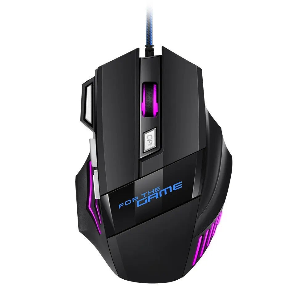 Mouse Gamer RGB 5500 DPI — 7 Botões