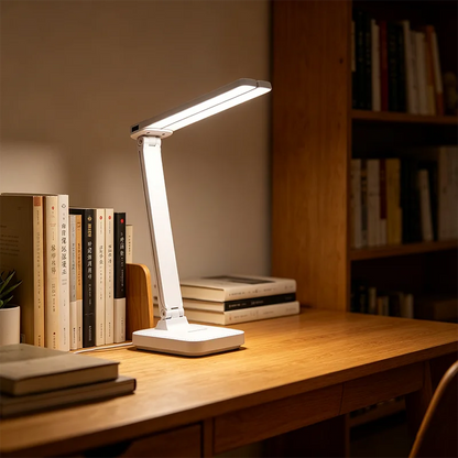 Luminária de Mesa LED Articulada – Touch Screen, 3 Tons de Luz e Bateria Recarregável
