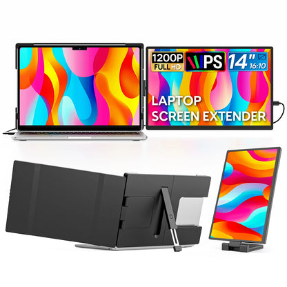Monitor Portátil Gamer Dopesplay 14" IPS Full HD – Segunda Tela 1200P HDR10, Conexão Inteligente Tipo-C Plug & Play, Proporção 16:10 e Tela Fosca para Notebook, Xbox, PS5 e Switch