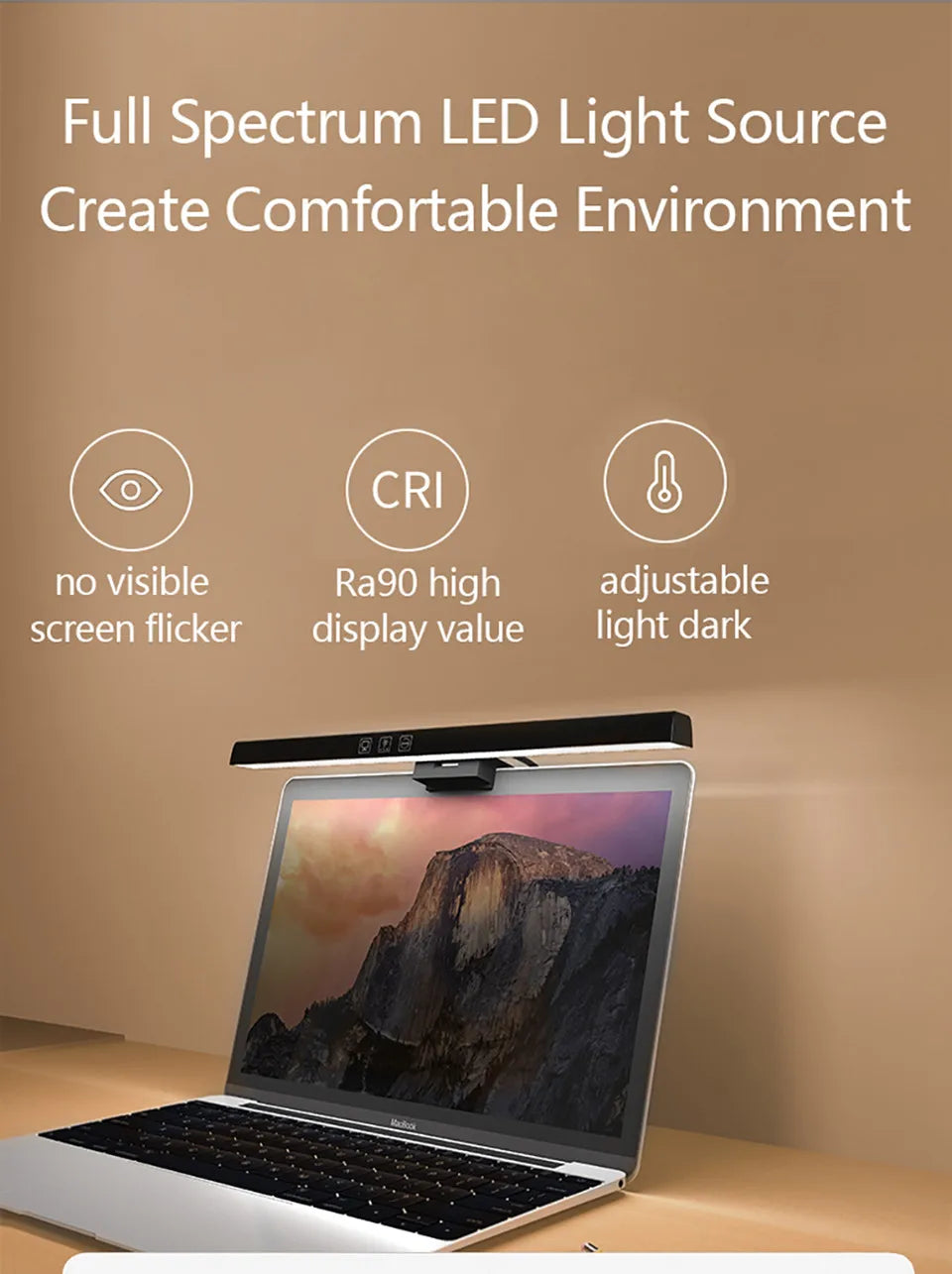 Luminária de Monitor Light Bar com Controle Remoto – Barra de Luz LED Anti-Luz Azul e Iluminação Direcional