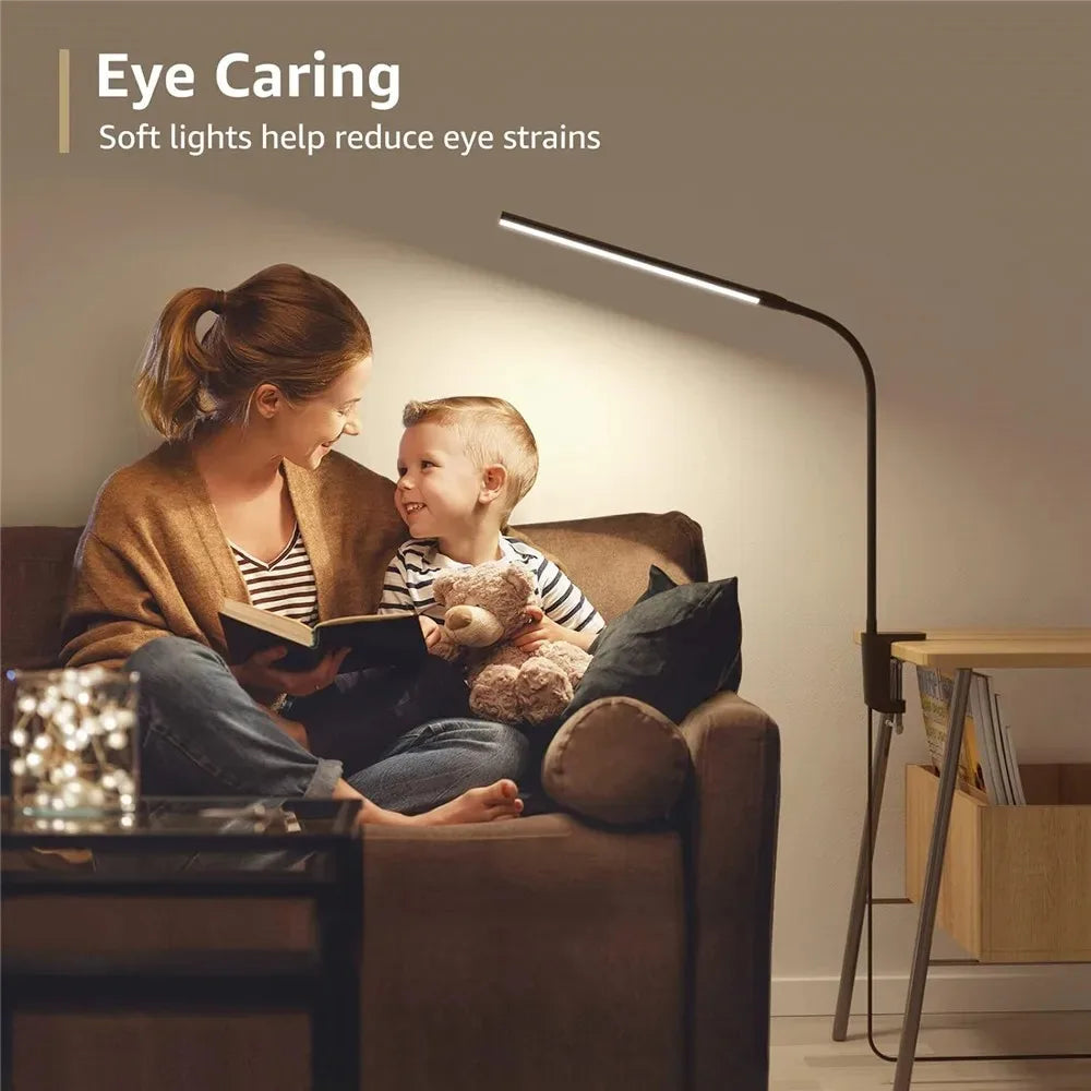 Luminária de Mesa LED DBF com Haste Flexível Gooseneck, CRI 90 e Controle Térmico/Luminoso (Single/Double Head)