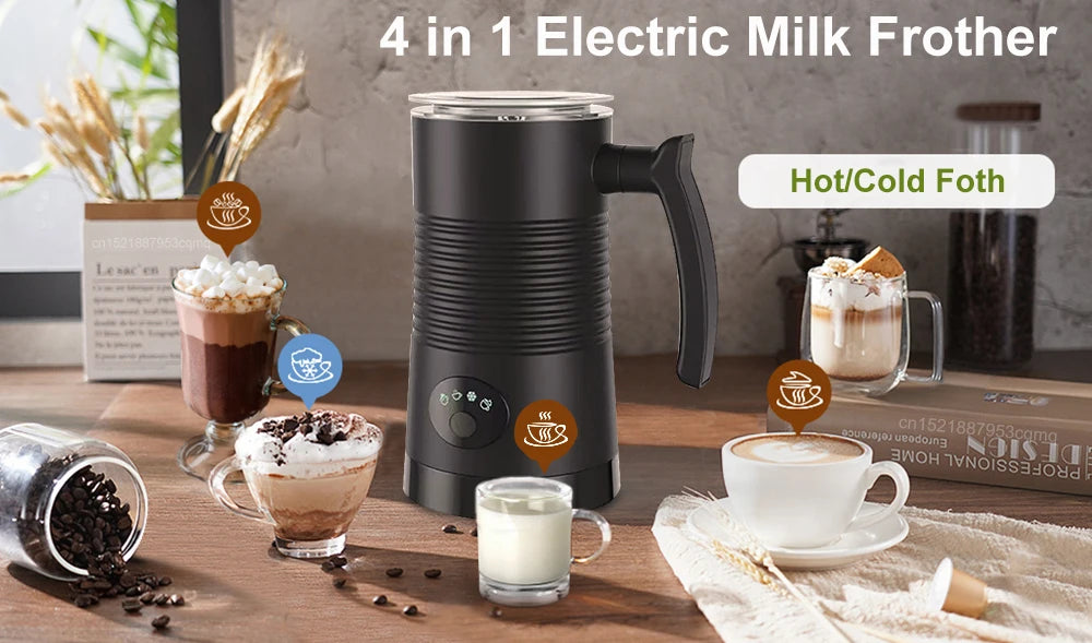 Espumador e Aquecedor de Leite Automático raugee 4 em 1 6500 RPM 220V