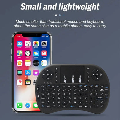 MRSVI i8 — Mini Teclado Sem Fio 2.4G com Touchpad