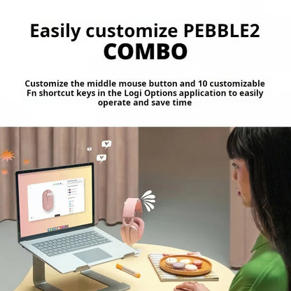 Logitech Pebble 2 Combo — Teclado e Mouse Sem Fio
