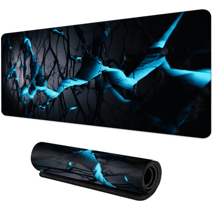 Desk Mat Gamer Gradiente Neon XXL – Mouse Pad Speed com Borda Costurada
