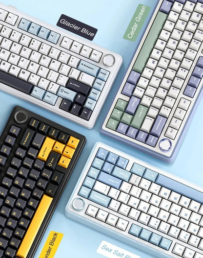 Teclado Mecânico Gamer AULA F75 75% RGB Hot-Swap Bluetooth 2.4G USB