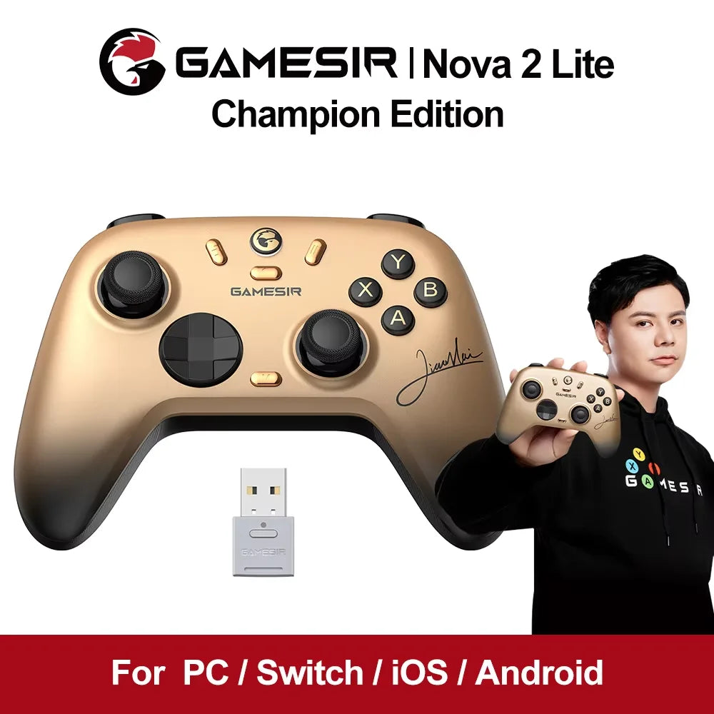Controle Gamer GameSir Nova 2 Lite Champion Edition Sem Fio 1000Hz Hall Effect