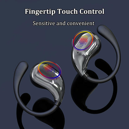 Fone TWS Bluetooth 5.4 Ear Hook — HiFi com ANC e Display LED