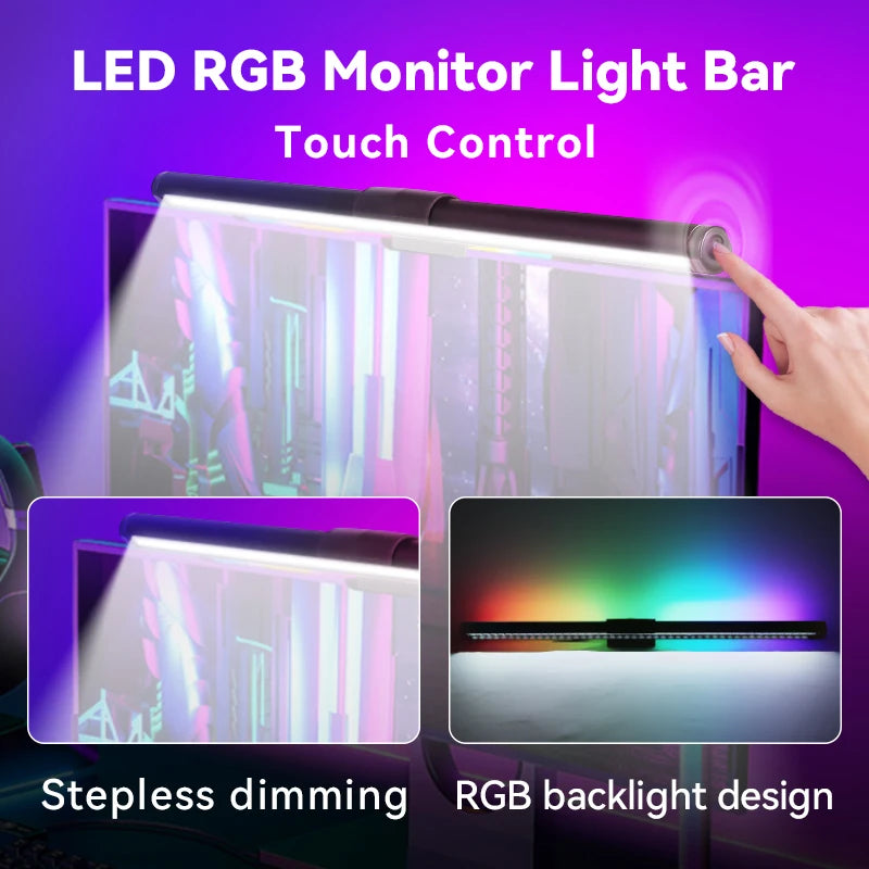 Light Bar para Monitor de Computador CHENBEN – Luminária LED com Filtro Anti-Luz Azul, Dimerização Progressiva Touch e Conexão USB para PC