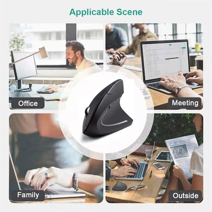 Mouse Vertical Ergonômico Sem Fio 2.4GHz – 6 Botões e DPI Ajustável para Notebook e PC