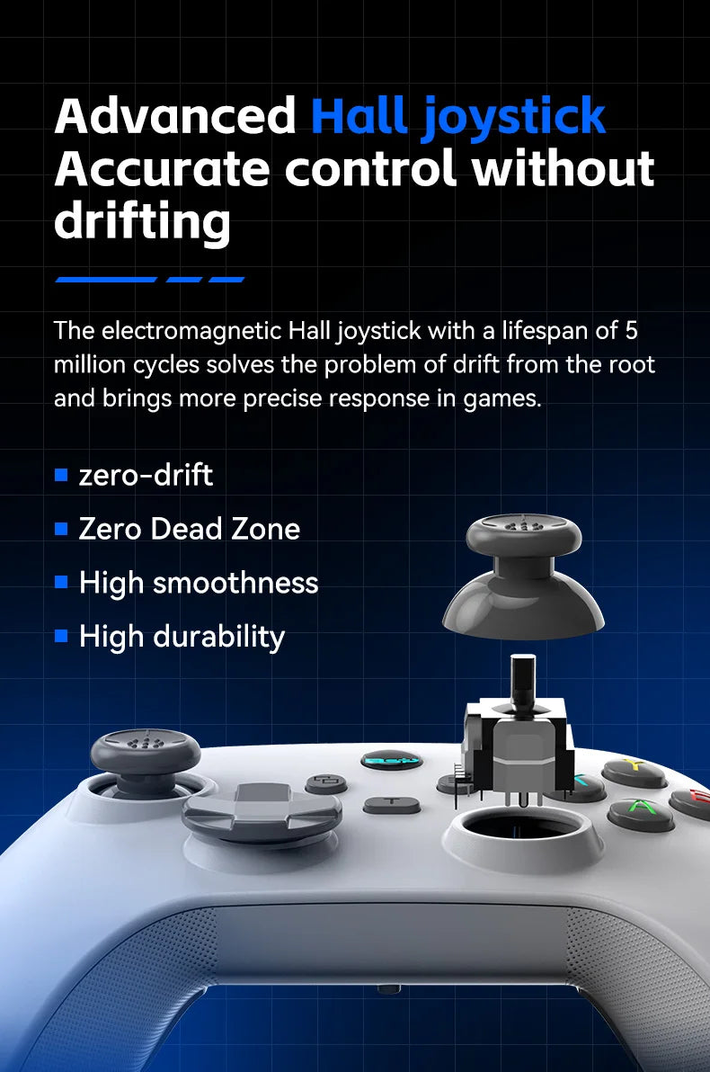 G6 — Controle Gamer Sem Fio com Hall Effect