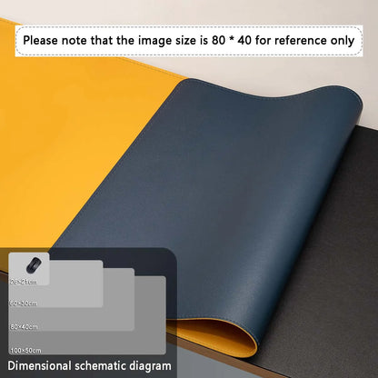 Mousepad grande para escritório, protetor de mesa em couro PU impermeável, ideal para teclado, jogos e acessórios de PC.