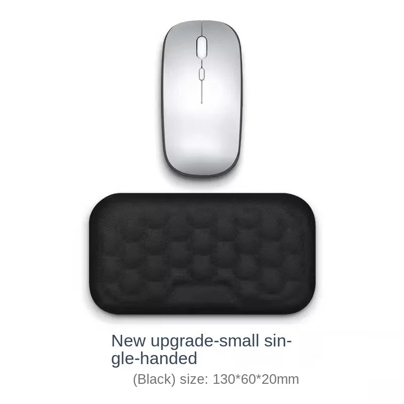 Apoio de pulso para teclado e mouse em espuma viscoelástica, suporte ergonômico para as mãos, ideal para notebooks e laptops.