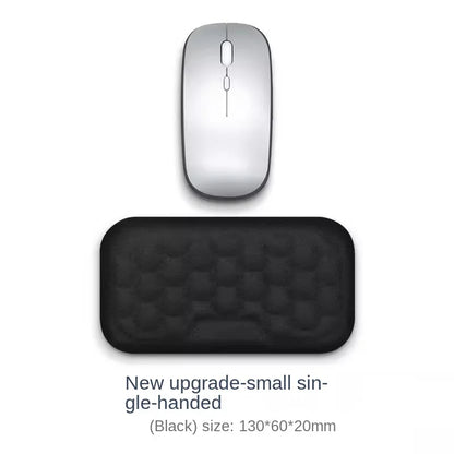 Apoio de pulso para teclado e mouse em espuma viscoelástica, suporte ergonômico para as mãos, ideal para notebooks e laptops.