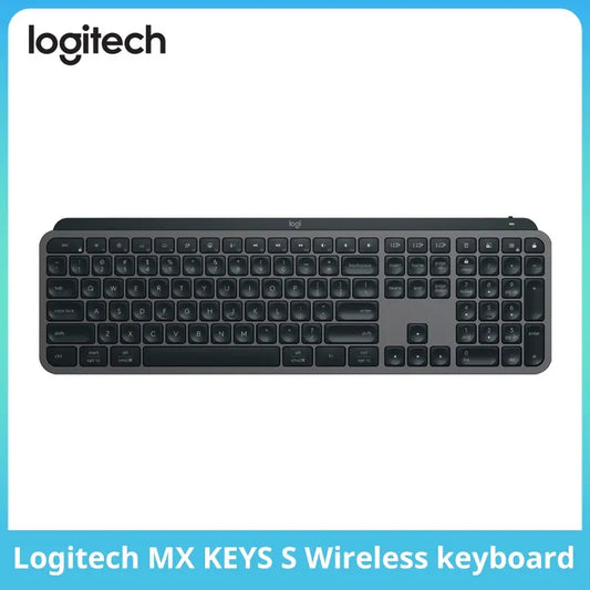 Teclado Sem Fio Logitech MX Keys S Bluetooth com Retroiluminação e Logi Bolt
