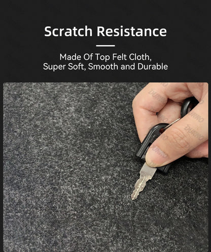 Mouse Pad Premium em Feltro de Lã XXL – Desk Mat Minimalista com Base Antiderrapante