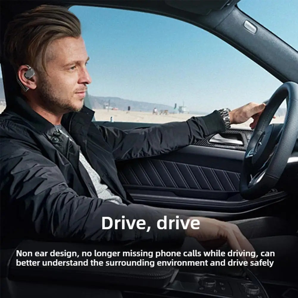 Fone de Ouvido Bluetooth 5.4 com Gancho Espetacular – Headset Esportivo e Empresarial de Alta Fidelidade