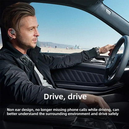 Fone de Ouvido Bluetooth 5.4 com Gancho Espetacular – Headset Esportivo e Empresarial de Alta Fidelidade
