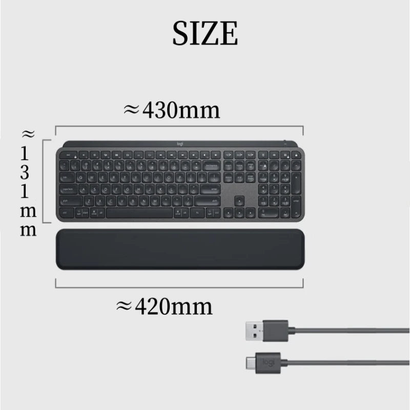Teclado Sem Fio Logitech MX Keys S Bluetooth com Retroiluminação e Logi Bolt