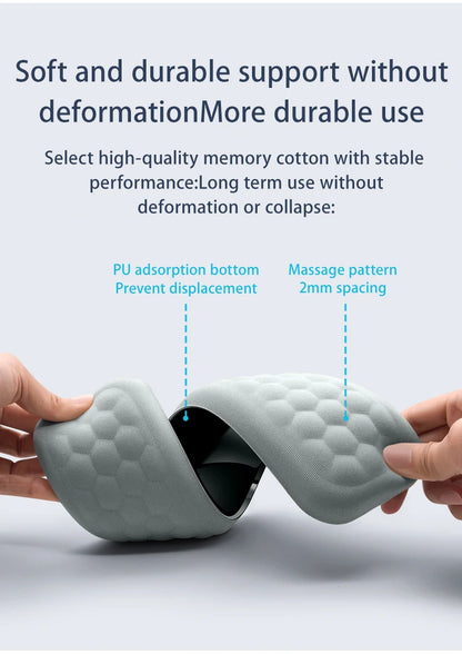 Apoio de pulso para teclado e mouse em espuma viscoelástica, suporte ergonômico para as mãos, ideal para notebooks e laptops.