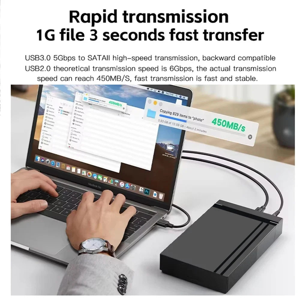Case SATA para HDD e SSD — USB 3.0